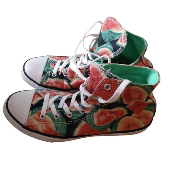 Converse All Star Junior Size 6 High Tops Watermelon Skateboard Lace Up - Picture 1 of 7